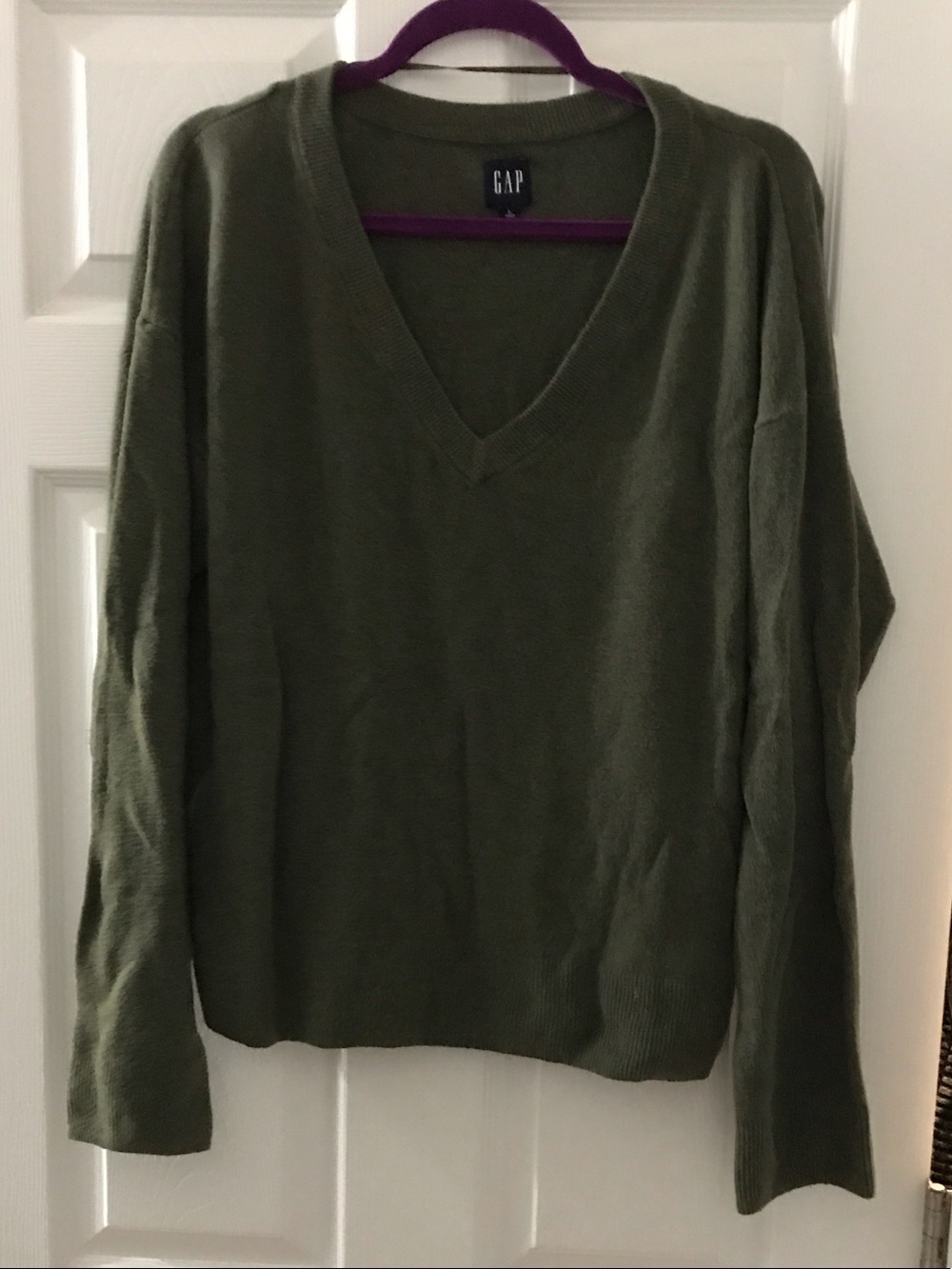 GAP Olive Green V-Neck Sweater